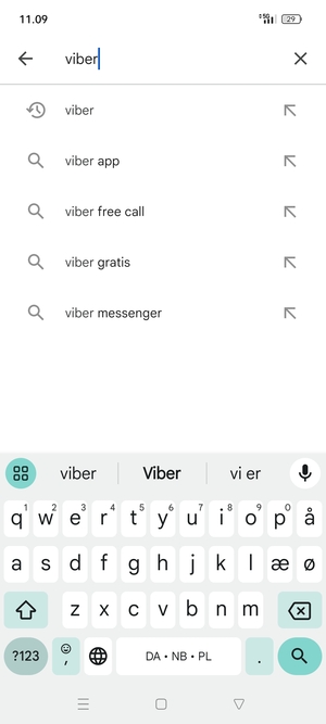 Indtast navnet på appen og vælg Søg