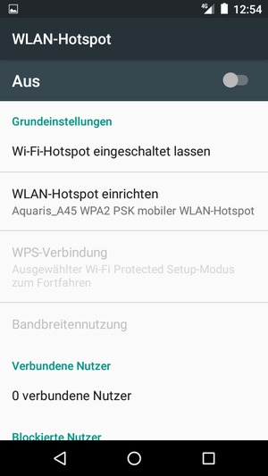 Wählen Sie WLAN-Hotspot einrichten