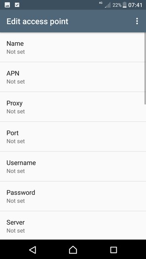 Enter MMS information