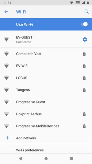 You are now connected to the Wi-Fi network