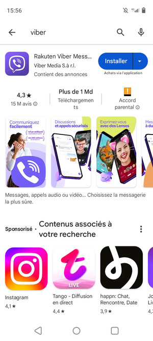 Sélectionnez l'appli