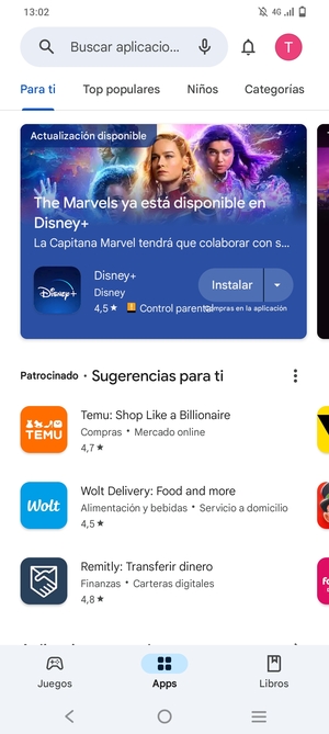 Seleccione la barra de Búsqueda