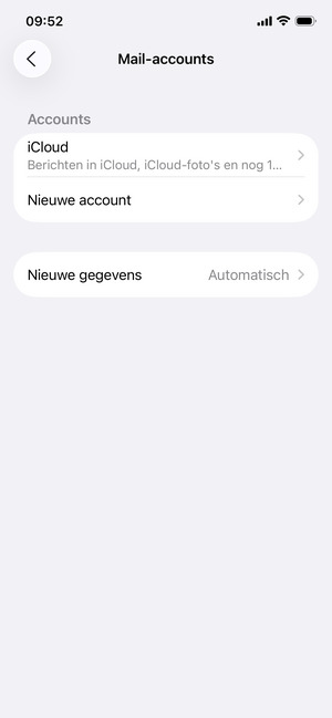 Seleziona Nieuwe gegevens