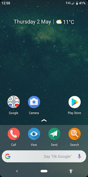 Swipe up