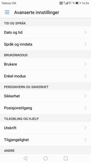 Velg Sikkerhet