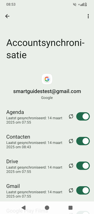 Selecteer de Menu-knop