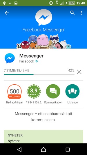 Vänta på att installationsprocessen avslutas