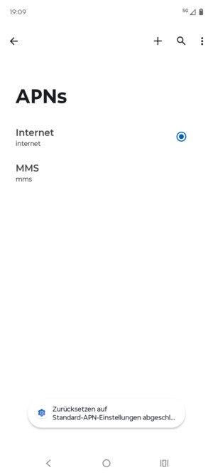 Wählen Sie Neuer APN