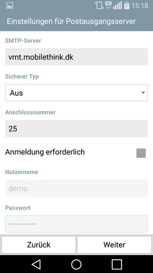 Deaktivieren Sie das Kontrollkästchen Anmeldung erforderlich und wählen Sie Weiter
