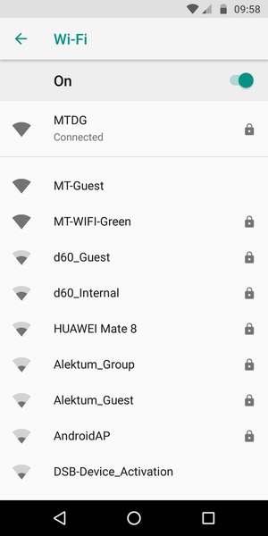 You are now connected to the Wi-Fi network