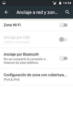 Seleccione Zona Wi-Fi