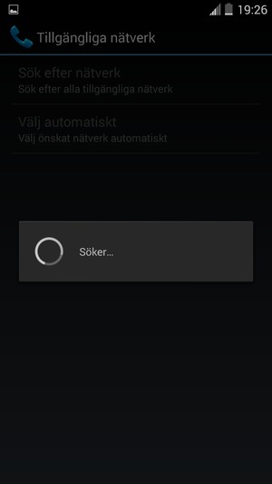 Vänta på att sökningen avslutas