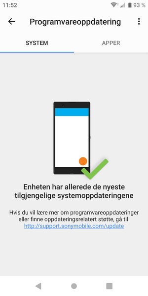 Velg menyknappen