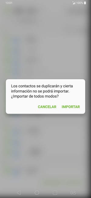 Seleccione IMPORTAR