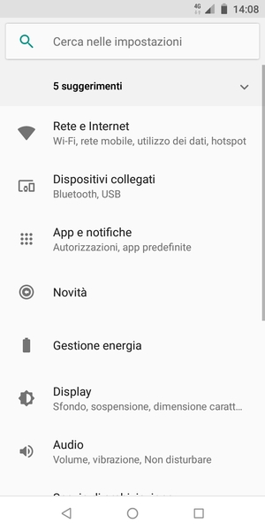 Seleziona Rete e Internet