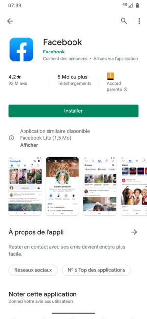Sélectionnez Installer