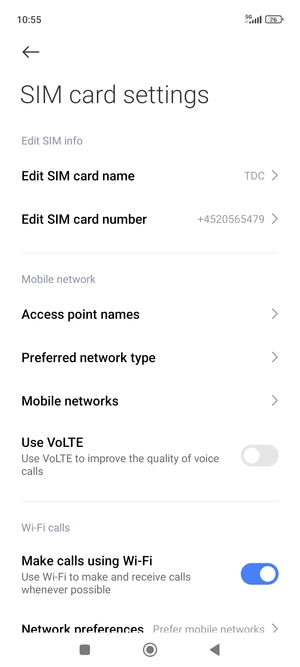 Select Access point names