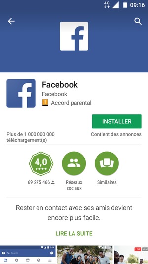 Sélectionnez INSTALLER
