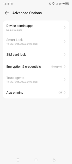 Select SIM card lock