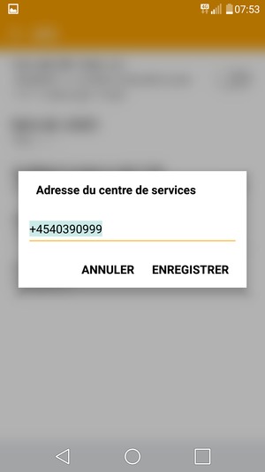 Saisissez le numéro du Centre de services et sélectionnez ENREGISTRER
