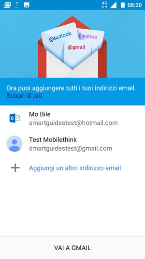 Seleziona VAI A GMAIL