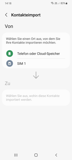 Wählen Sie SIM 1 oder SIM 2