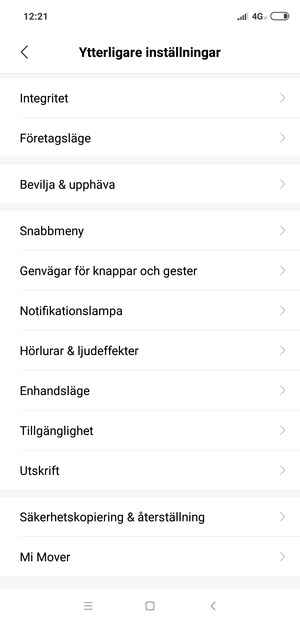 Välj Säkerhetskopiering & återställning