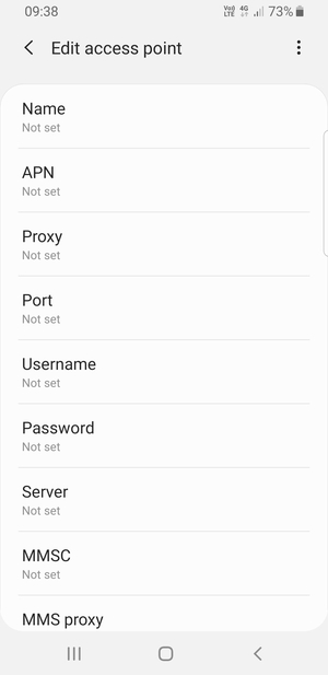 Enter Internet information