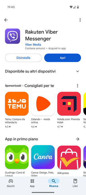 Seleziona Apri
