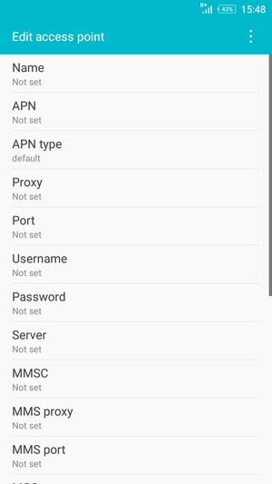 Enter MMS information