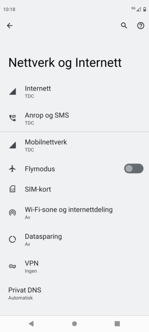 Velg Mobilnettverk