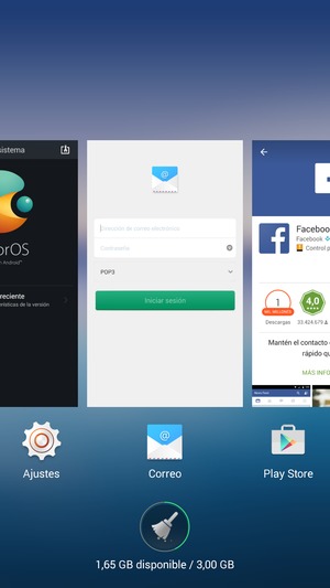 Seleccione el icono Eliminar para cerrar todas las aplicaciones en ejecución