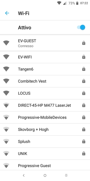 Ora sei connesso alla rete Wi-Fi