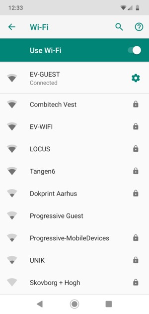 You are now connected to the Wi-Fi network