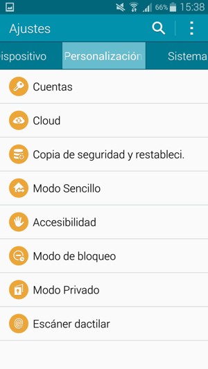 Si ve esta pantalla, seleccione Personalización