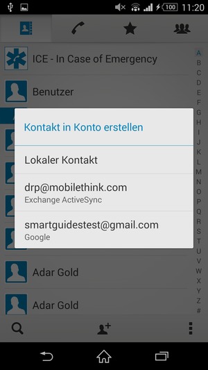 Wählen Sie Ihr Google Konto