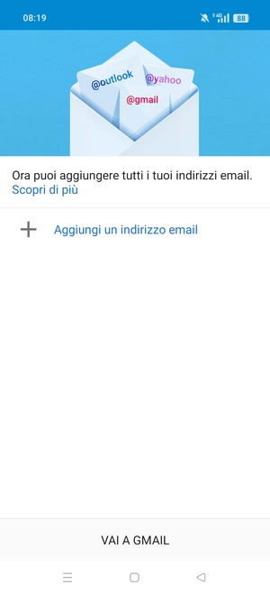 Seleziona Aggiungi un indirizzo email