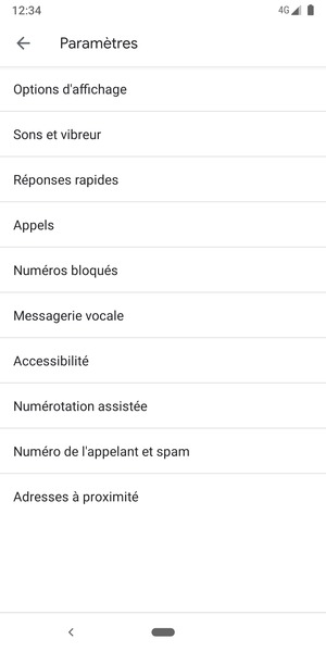 Sélectionnez Messagerie vocale