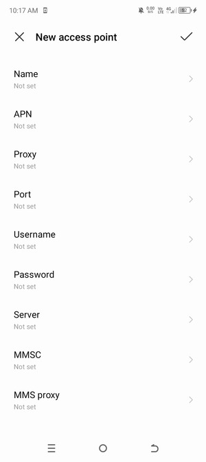 Enter Internet information