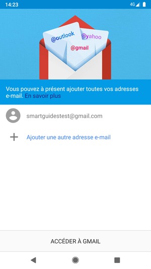 Sélectionnez ACCÉDER À GMAIL