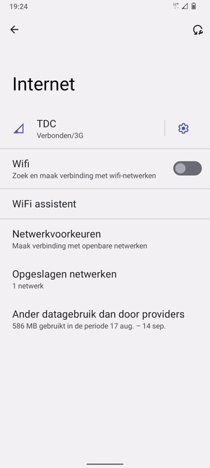 Schakel Wifi in