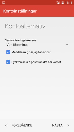 Välj NÄSTA