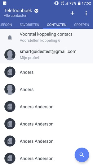 Selecteer de Menu-knop