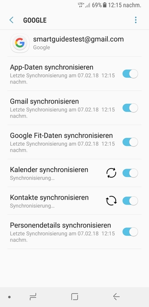 Ihre Daten werden synchronisiert