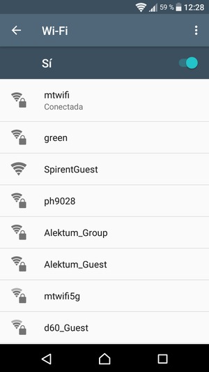 Ahora está conectado a la red Wi-Fi