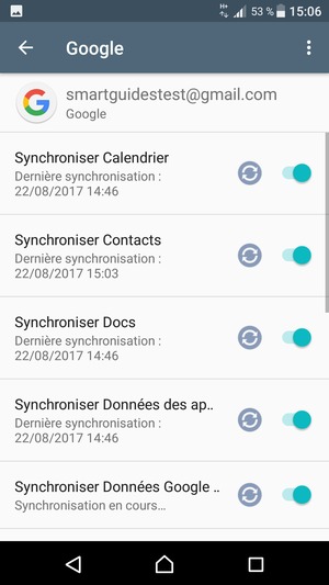 Vos informations seront synchronisées