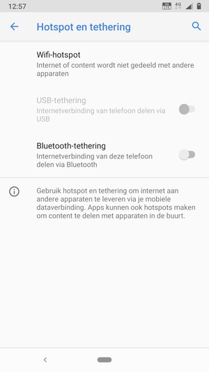 Selecteer Wifi-hotspot