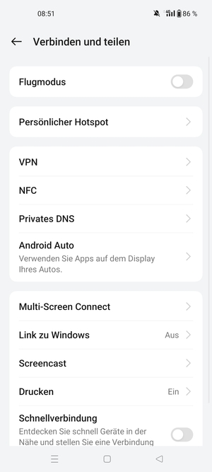 Wählen Sie Persönlicher Hotspot