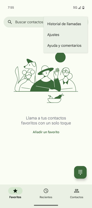 Seleccione Ajustes
