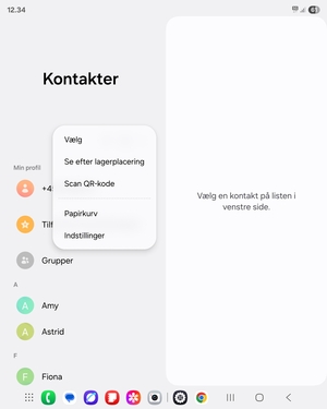 Vælg Indstillinger